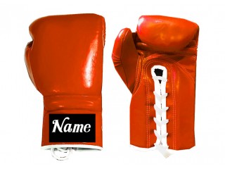 Niestandardowe sznurowane rękawiczki bokserskie: Pomarańczowy