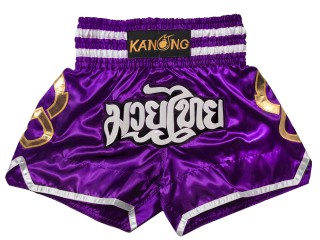 Spodenki Muay Thai Kanong : KNS-143-Fioletowy