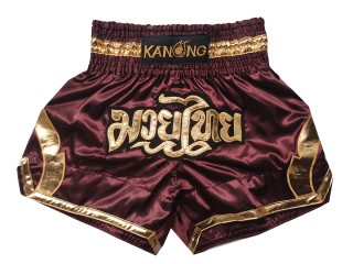 Spodenki Muay Thai Kanong : KNS-144-Kasztanowaty