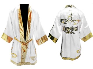 Kanong Muay Thai SZLAFROK BOKSERSKI : Biały Lai Thai