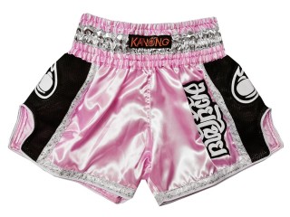 Spodenki Kickboxingu Muay Thai Retro KANONG : KNSRTO-208-Różowy