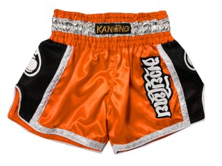 Spodenki Kickboxingu Muay Thai Retro KANONG : KNSRTO-208-Pomarańczowy