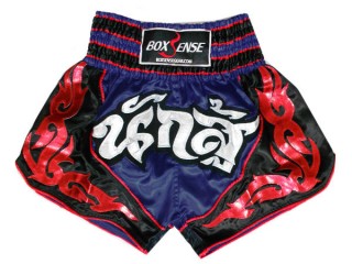 Spodenki Muay Thai Kickboxingu Boxsense : BXS-063-Ciemnoniebieski