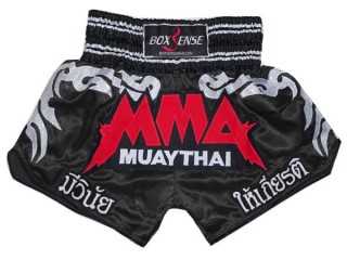 Spodenki Muay Thai Kickboxingu Boxsense : BXS-066-Czarny