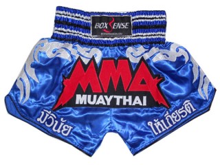 Spodenki Muay Thai Kickboxingu Boxsense : BXS-066-Niebieski