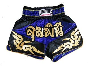 Spodenki Muay Thai Kickboxingu Lumpinee : LUM-049-Niebieski