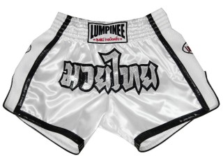 Spodenki Muay Thai Kickboxingu Lumpinee : LUMRTO-005-Biały