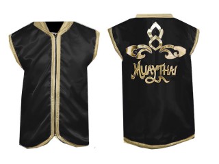 Kanong Muay Thai Kickboxingu tajski Cornerman Jacket : Czarny/złoto