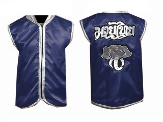 Kanong Muay Thai Kickboxingu tajski Cornerman Jacket : Ciemnoniebieski/Słoń 