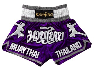 Spodenki Muay Thai Kickboxingu Kanong : KNS-133-Fioletowy