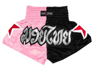 Spodenki do Muay Thai Kickboxingu dla dzieci Boxsense : BXSKID-005-Różowy