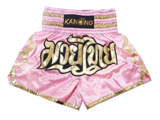 Spodenki Muay Thai Kickboxingu dla dzieci Kanong : KNS-121-Różowy-K