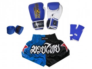 Kompletny zestaw Muay Thai dla dzieci : Niebieski