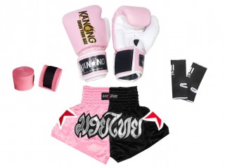 Kompletny zestaw Muay Thai dla dzieci : Jasnoróżowy