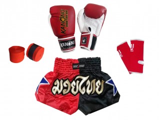 Kompletny zestaw Muay Thai dla dzieci : Czerwony