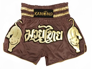 Spodenki Muay Thai Kanong : KNS-135-Jasnobrązowy