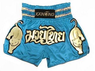 Spodenki Muay Thai Kanong : KNS-135-Niebieski niebo