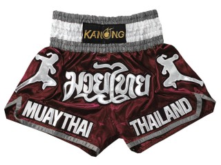 Spodenki Muay Thai Kanong : KNS-133-Kasztanowy