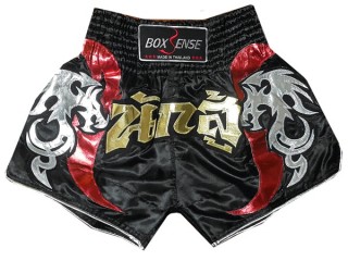 Spodenki do Muay Thai Kickboxing Boxsense : BXS-005-Czarny