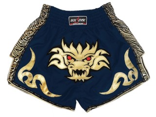 Spodenki Muay Thai Kickboxingu Boxsense : BXSRTO-026-Ciemnoniebieski