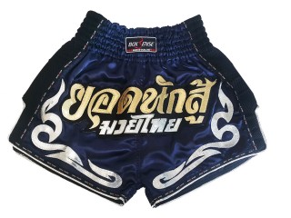 Spodenki Muay Thai Kickboxingu Boxsense : BXSRTO-027-Ciemnoniebieski