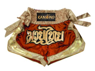 Spodenki Muay Thai Kickboxingu Kanong : KNS-132-Pomarańczowy
