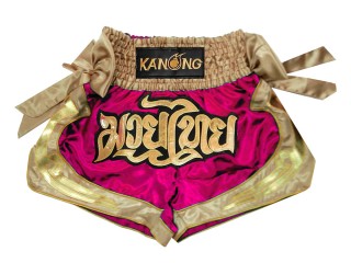 Spodenki Muay Thai Kickboxingu Kanong : KNS-132-Róża